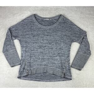Athleta Blissful Sharkbite Top Women’s Sz XL Pullover LongSleeve Heather Gray